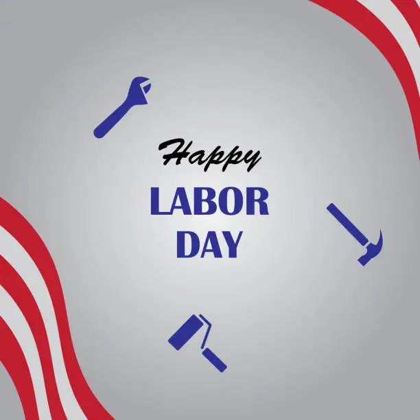 Vector illustration of Background design with Labor Day theme