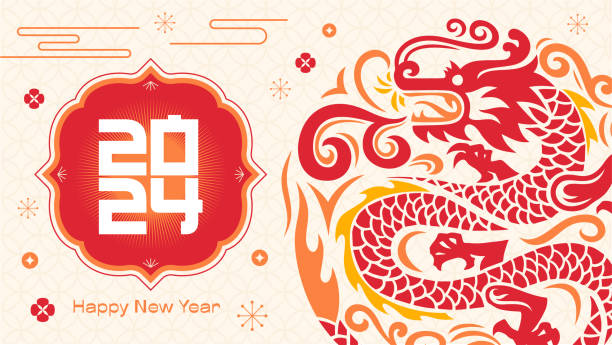 New Year 2024, year of the dragon, 2024 vector illustrations Introducing our mesmerizing "Dragon Vector Design - New Year 2024"! Embrace the spirit of the upcoming New Year with this stunning dragon-themed vector design. 

This versatile vector design can be used for a variety of New Year's celebrations, decorations, invitations, and more. Whether you're planning a grand event or seeking a unique way to greet the New Year, our Dragon Vector Design is the perfect choice.

The high-quality vector format ensures sharp and vibrant graphics that can be scaled to any size without loss of detail. Bring luck and prosperity to your projects and celebrations with this awe-inspiring dragon design.

Celebrate the Year of 2024 in style with our Dragon Vector Design, a timeless addition to your creative arsenal. Make your New Year's festivities unforgettable with this captivating artwork. Let the dragon's energy propel you towards a prosperous and successful year ahead! lunar new year 2024 stock illustrations