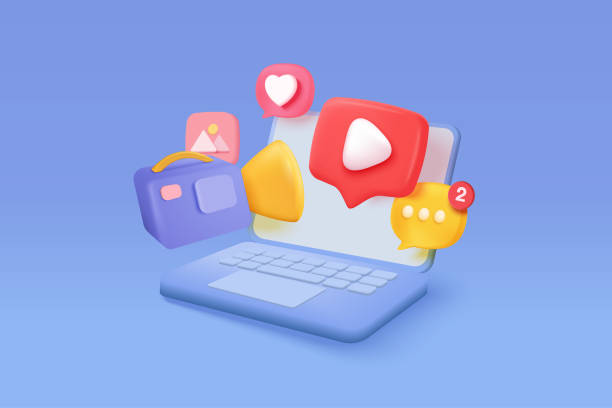 istock 3D media data with video and photo gallery library. Searching image and video files in database. Document management soft, document form, compound docs concept. 3d file icon vector render illustration 1584131593