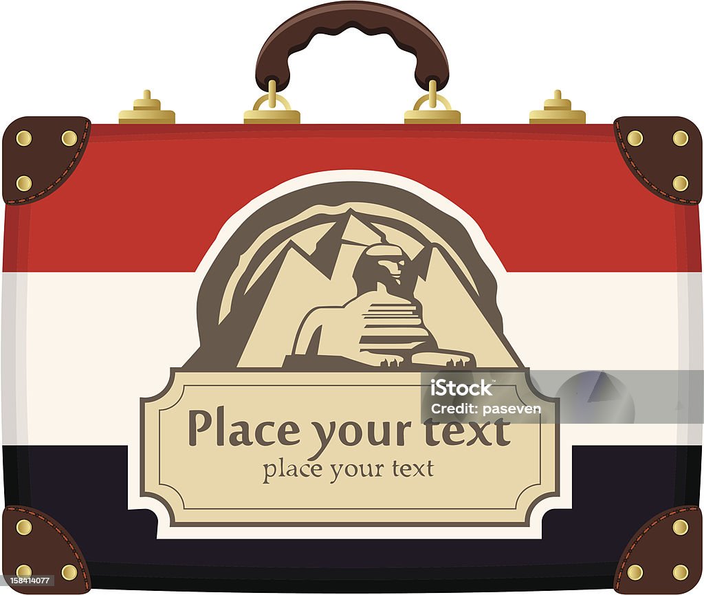Чехол с Египетский флаг - Векторная графика Багаж роялти-фри