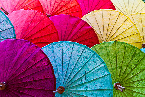 istock Umbrellas in Chiang Mai, Thailand. 158414533