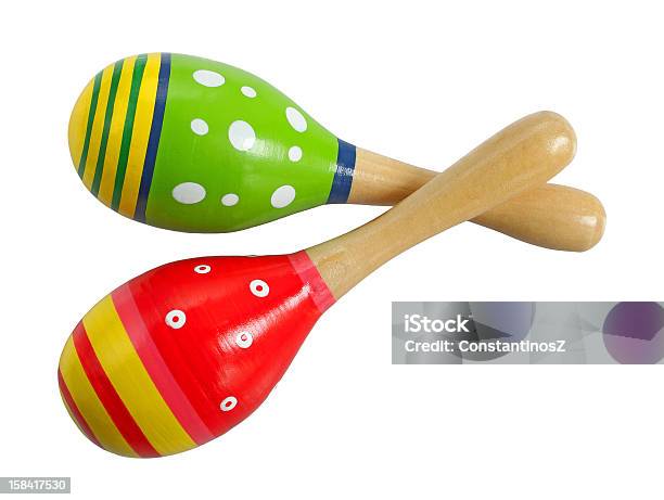 Maracas Stock Photo - Download Image Now - Maraca, White Background, Cut Out