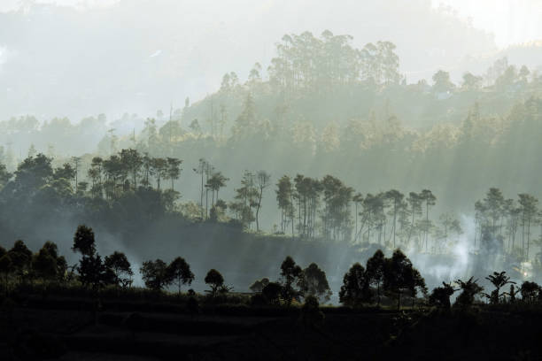istock Scenic view of mountains against sky during sunrise 1584203537