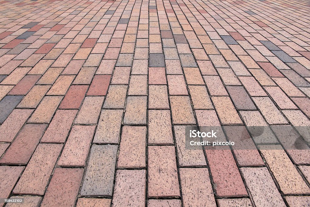 Brick Paver Pattern Patio Stock Photo