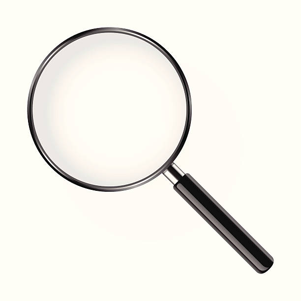 Magnifying Glass Magnifying glass. Only simple gradient used. eye test equipment stock illustrations