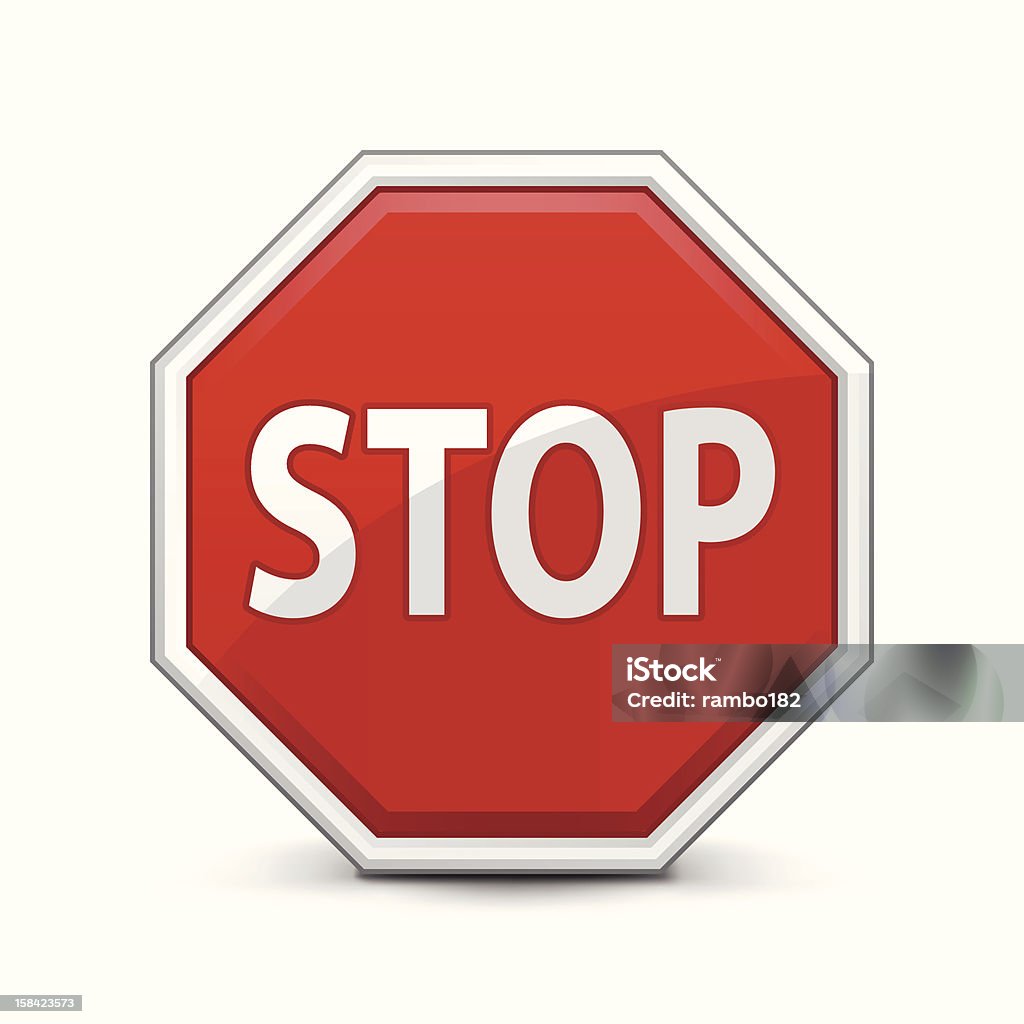 Icône de Panneau Stop - clipart vectoriel de Conseil libre de droits