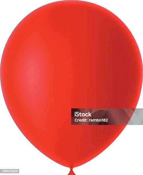 Czerwony Balon - Stockowe grafiki wektorowe i więcej obrazów Balon - Balon, Czerwony, Balon na hel