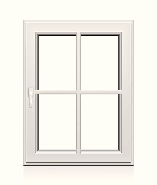 illustrations, cliparts, dessins animés et icônes de fermeture de fenêtre en plastique - window frame window isolated clipping path