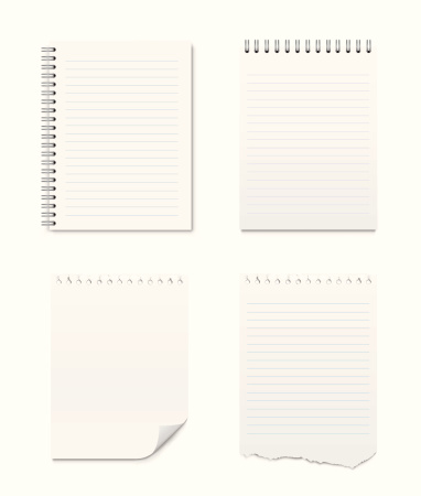 Set of Notepads and Blank Pages