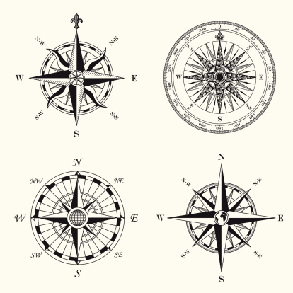Set of Compass Roses.