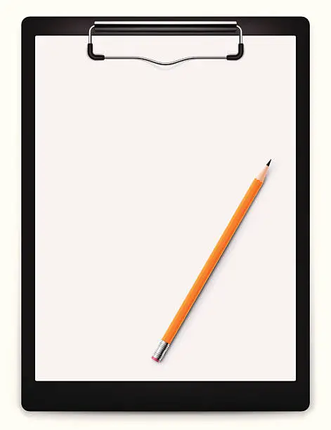 Vector illustration of Clipboard with Pencil