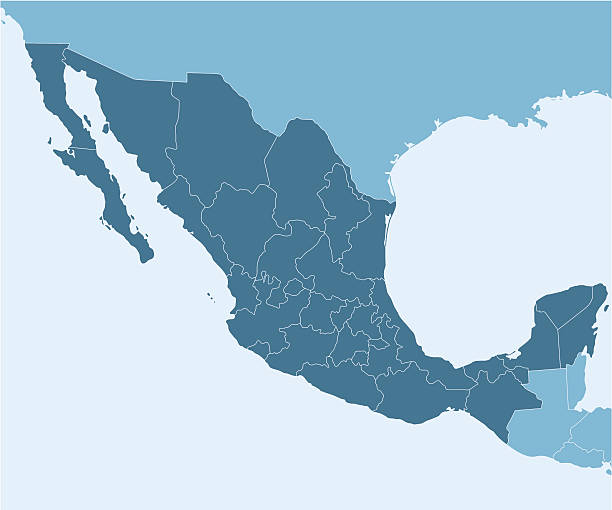 Mexico Very detailed Mexico map - easy to edit. mexico stock illustrations