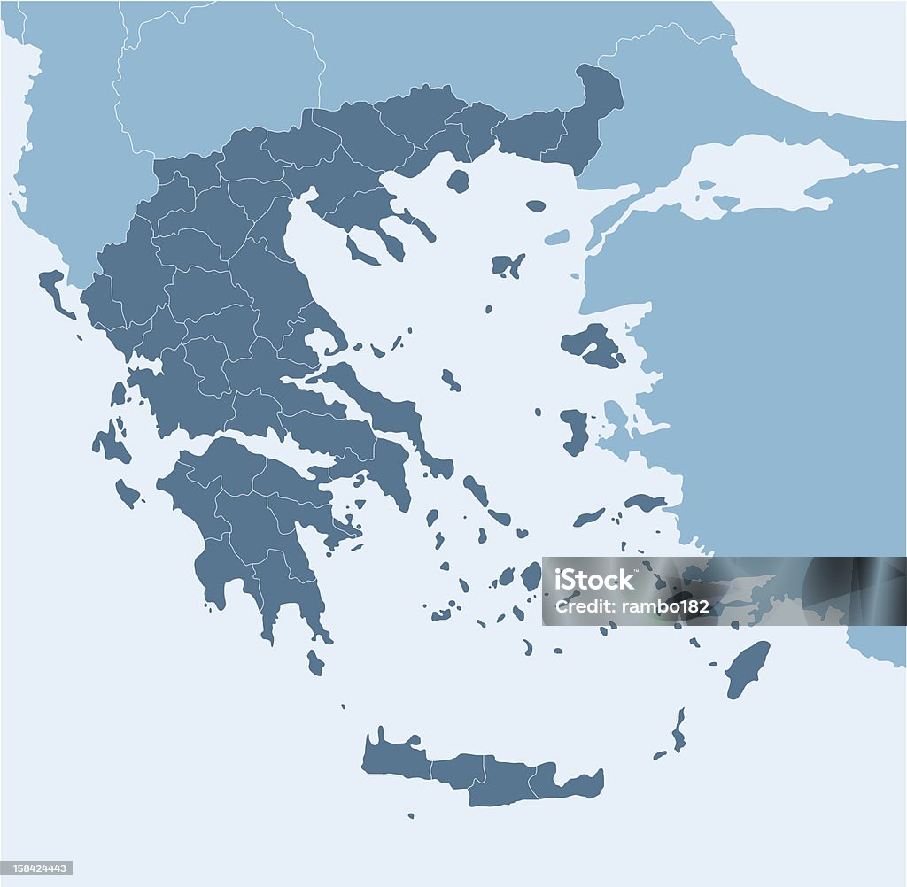 La Grèce - clipart vectoriel de Carte libre de droits