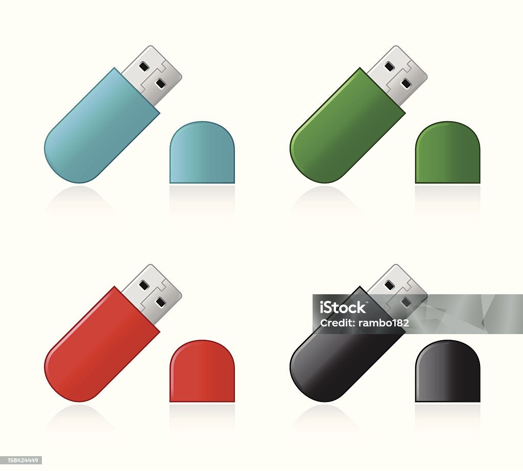 USB Pen Drive - Grafika wektorowa royalty-free (Bez ludzi)