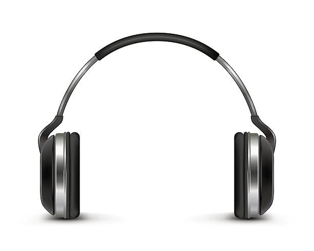 Headphones Headphones on white background. headphones illustrations stock illustrations