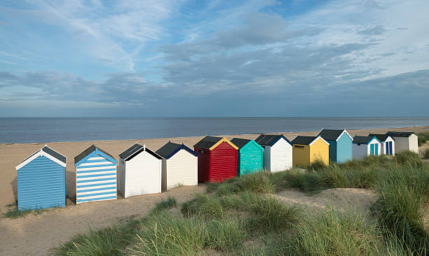 istock Colorful Beach Huts at Southwold, Suffolk, UK 158426490