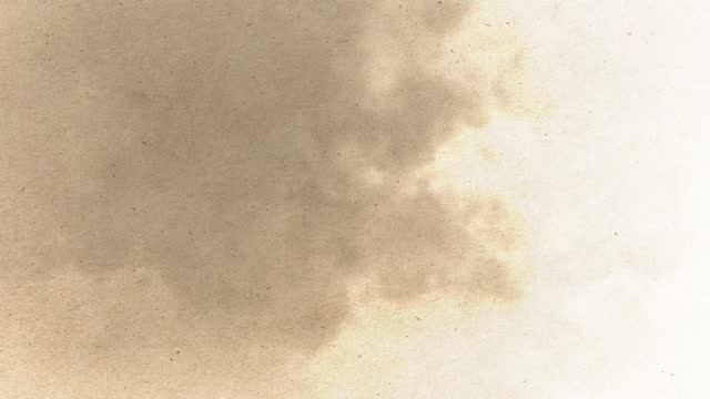 4K animation that makes ink bleed on old brown paper texture