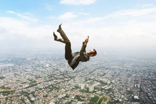 istock Falling business man 3d illustration 1584286727
