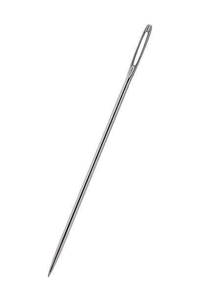 Needle for sewing Needle for sewing  isolated on a white background sewing needle stock pictures, royalty-free photos & images