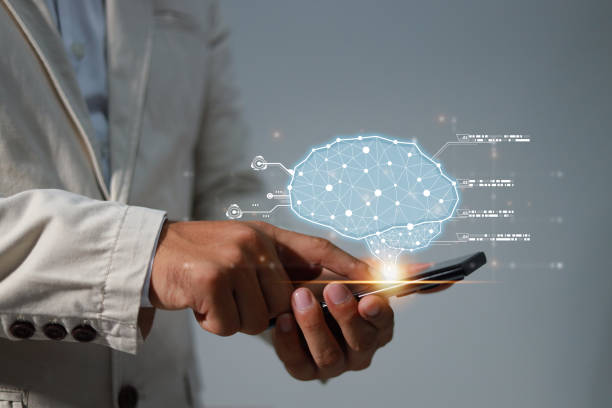 istock Brain of AI, Symbolic, Machine learning, artificial intelligence of futuristic technology. AI network of brain on business analysis, innovative and business growth development. 1584300913