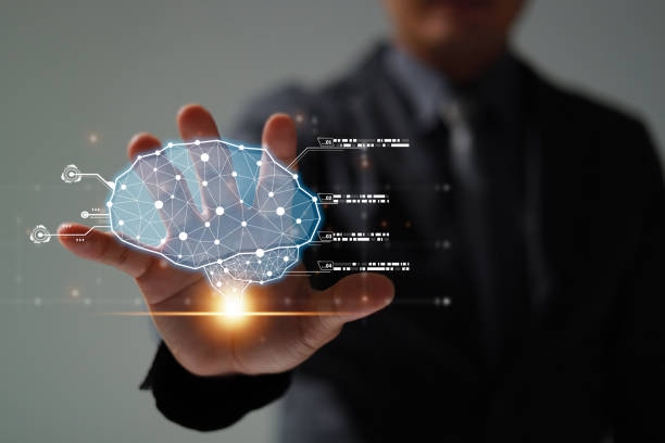 istock Brain of AI, Symbolic, Machine learning, artificial intelligence of futuristic technology. AI network of brain on business analysis, innovative and business growth development. 1584301086