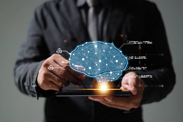 istock Brain of AI, Symbolic, Machine learning, artificial intelligence of futuristic technology. AI network of brain on business analysis, innovative and business growth development. 1584301093