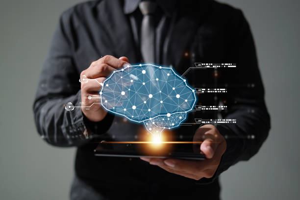 istock Brain of AI, Symbolic, Machine learning, artificial intelligence of futuristic technology. AI network of brain on business analysis, innovative and business growth development. 1584301101