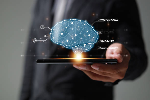 istock Brain of AI, Symbolic, Machine learning, artificial intelligence of futuristic technology. AI network of brain on business analysis, innovative and business growth development. 1584301102