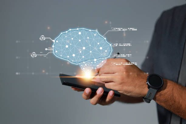 istock Brain of AI, Symbolic, Machine learning, artificial intelligence of futuristic technology. AI network of brain on business analysis, innovative and business growth development. 1584301106