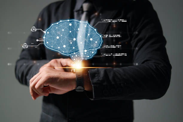 istock Brain of AI, Symbolic, Machine learning, artificial intelligence of futuristic technology. AI network of brain on business analysis, innovative and business growth development. 1584301107