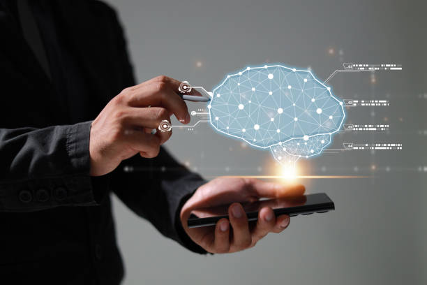 istock Brain of AI, Symbolic, Machine learning, artificial intelligence of futuristic technology. AI network of brain on business analysis, innovative and business growth development. 1584301110