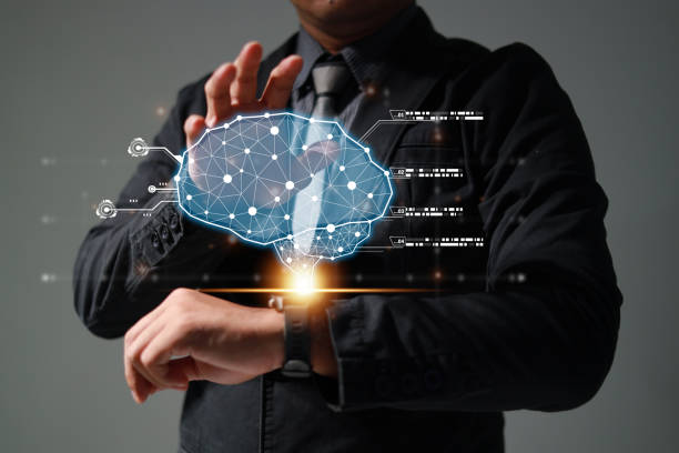istock Brain of AI, Symbolic, Machine learning, artificial intelligence of futuristic technology. AI network of brain on business analysis, innovative and business growth development. 1584301113