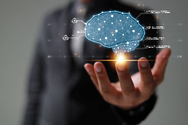 istock Brain of AI, Symbolic, Machine learning, artificial intelligence of futuristic technology. AI network of brain on business analysis, innovative and business growth development. 1584301121