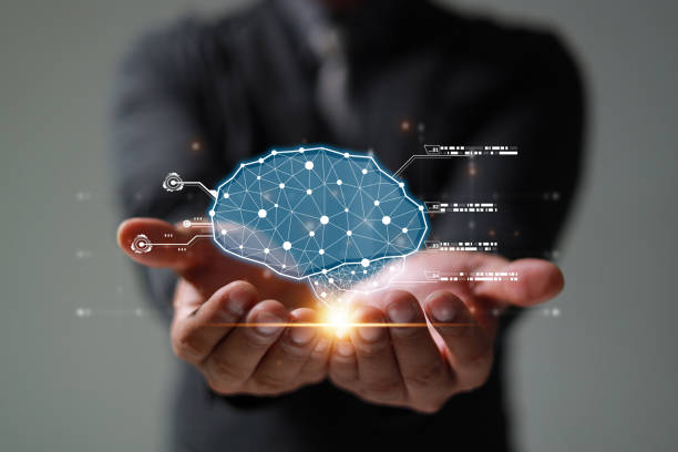 istock Brain of AI, Symbolic, Machine learning, artificial intelligence of futuristic technology. AI network of brain on business analysis, innovative and business growth development. 1584301122