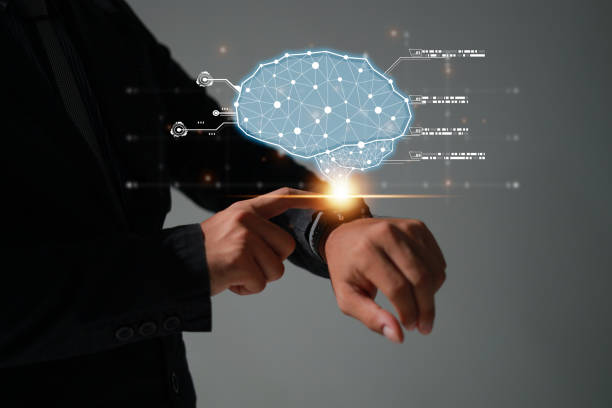 istock Brain of AI, Symbolic, Machine learning, artificial intelligence of futuristic technology. AI network of brain on business analysis, innovative and business growth development. 1584301123