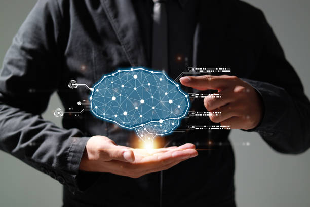 istock Brain of AI, Symbolic, Machine learning, artificial intelligence of futuristic technology. AI network of brain on business analysis, innovative and business growth development. 1584301631