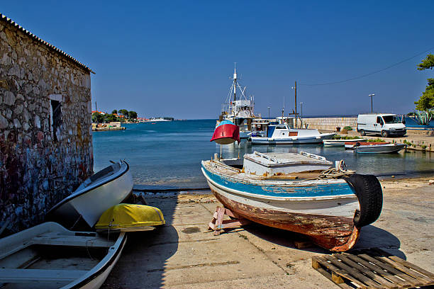 istock Small harbor in fishermen village 158432037