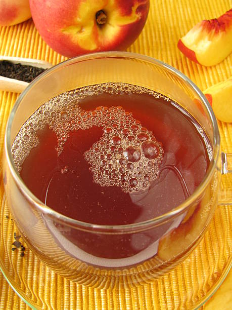 istock Black tea with peach and apricot 158433199