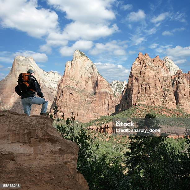 Photo libre de droit de Xxxl Randonneur Avec Vue Sur Le Canyon banque d'images et plus d'images libres de droit de Activité de loisirs - Activité de loisirs, Activité de plein air, Admirer le paysage