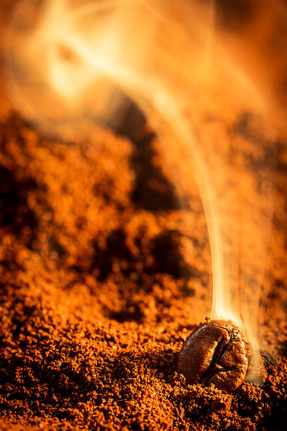 istock Close-up of roasted coffee background 158433343