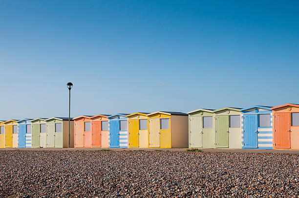 istock Beach Huts at Seaford, Sussex, UK 158434843