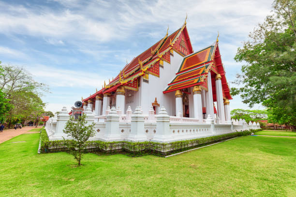 istock Awesome view of Wihan Phra Mongkhon Bophit, Ayutthaya, Thailand 1584367137
