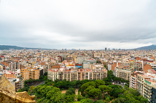 Beautiful city view of Barcelona, Spain