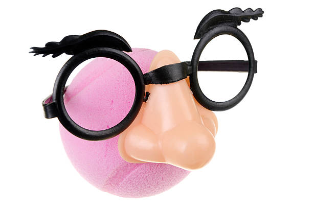 istock Pink  Tennis Ball Wearing Comedy Glasses 158441669