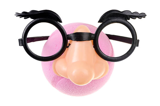 istock Pink  Tennis Ball Wearing Comedy Glasses 158441690
