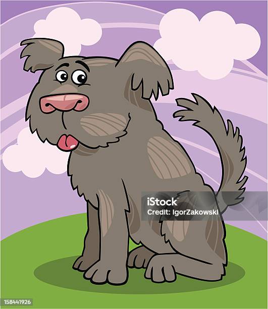 Cão Pastor Shaggy Cão Mulher Ilustração - Arte vetorial de stock e mais imagens de Animal - Animal, Animal de Estimação, Banda desenhada - Produto Artístico