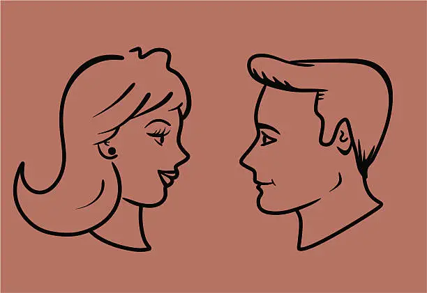 Vector illustration of man and women design