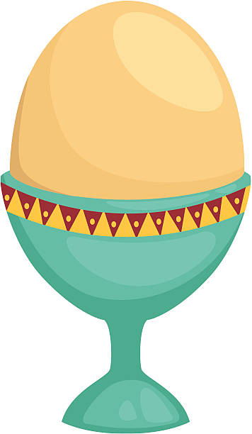 illustrazioni stock, clip art, cartoni animati e icone di tendenza di uova in vetro - white background brown animal egg ellipse