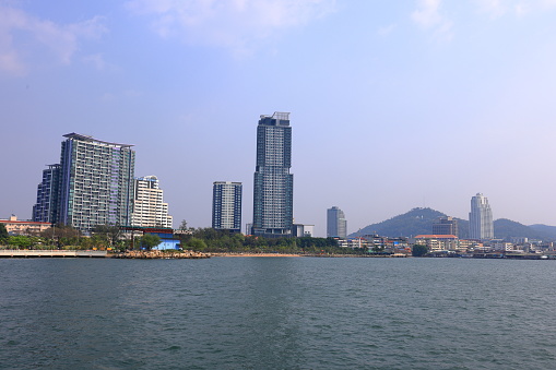 Beach of Si Racha in Si Racha District, Chon Buri, Thailand