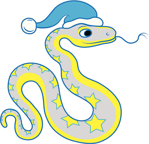 New Year Snake vector art illustration